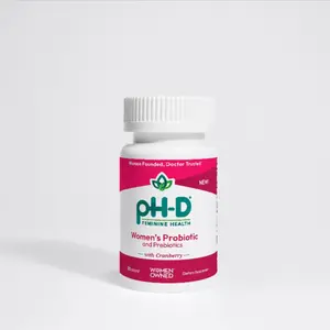 pH-D Feminine Health Probiotics for Women - Dietary Supplement with Cranberry, Made with Herbal Ingredients, Edible Capsule