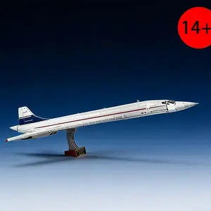Concorde Building Blocks Supersonic Jet Model Aviation Assembly Toy Gift For Boys Kids