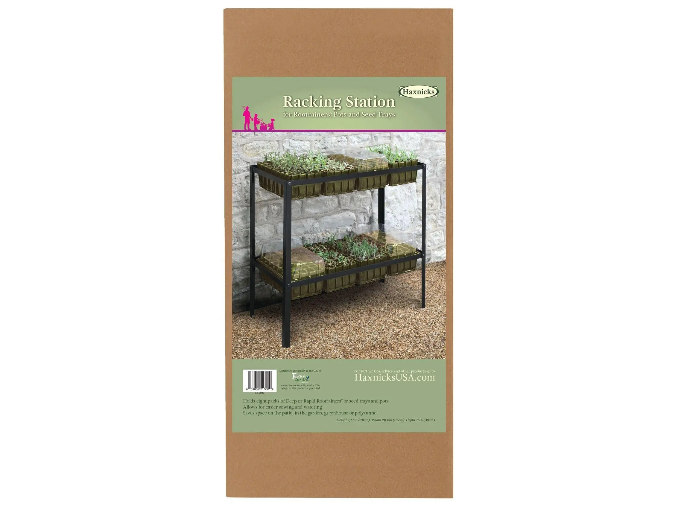 TDI Brands Haxnicks Rootrainer Racking Station for Gardening, 29" h x 32" w x 15" l, 8.5 lbs, Helps Save Space, Makes Tending to Plants Easier, Novices