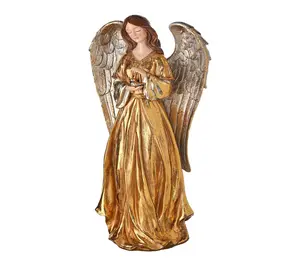 RC Home Decor Gold Angel Figurine Elegant Christmas Decoration