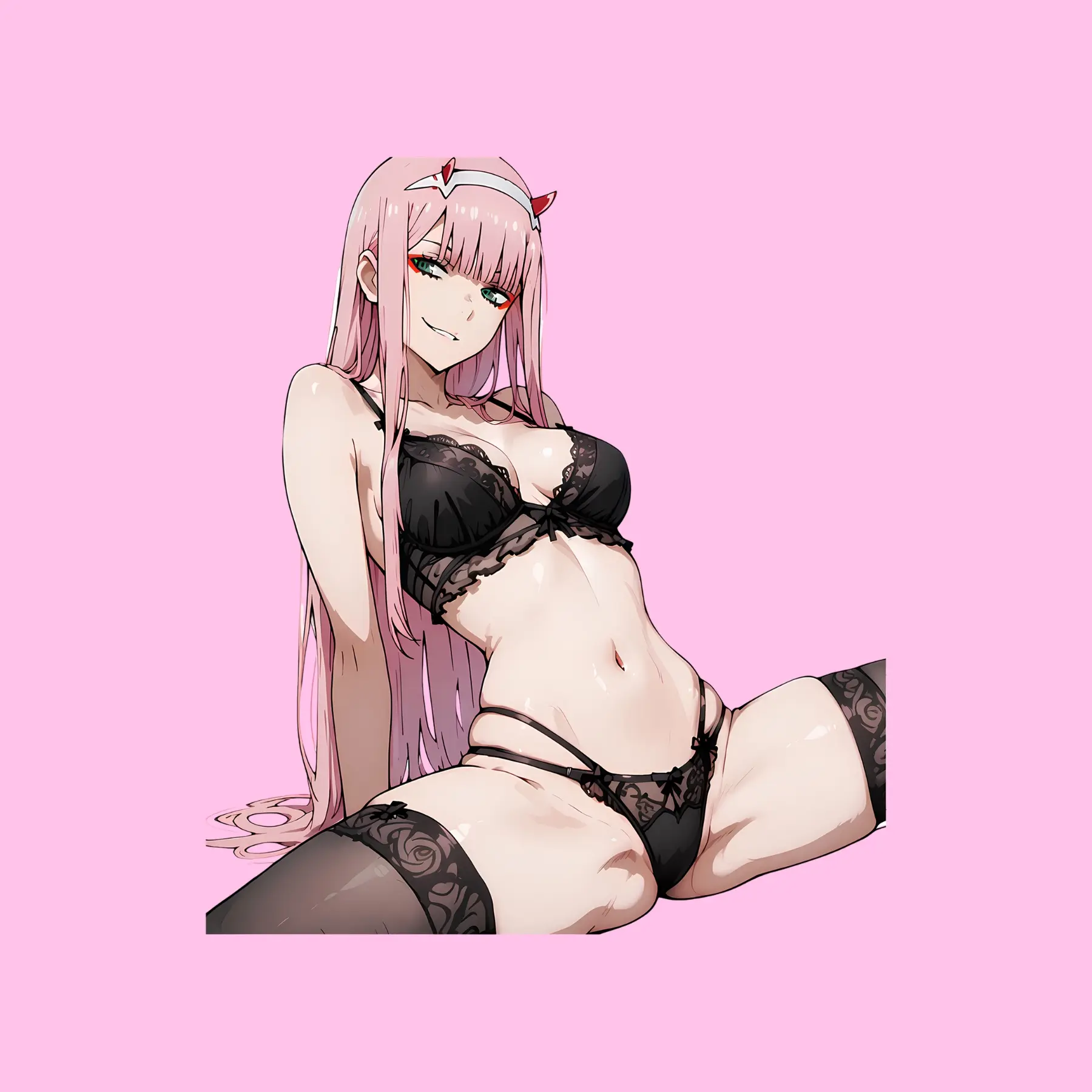 Zero Two #10 Car Sticker – Kiss-Cut Vinyl Decal for Laptop & Hydro Flask, Full Body Sticker