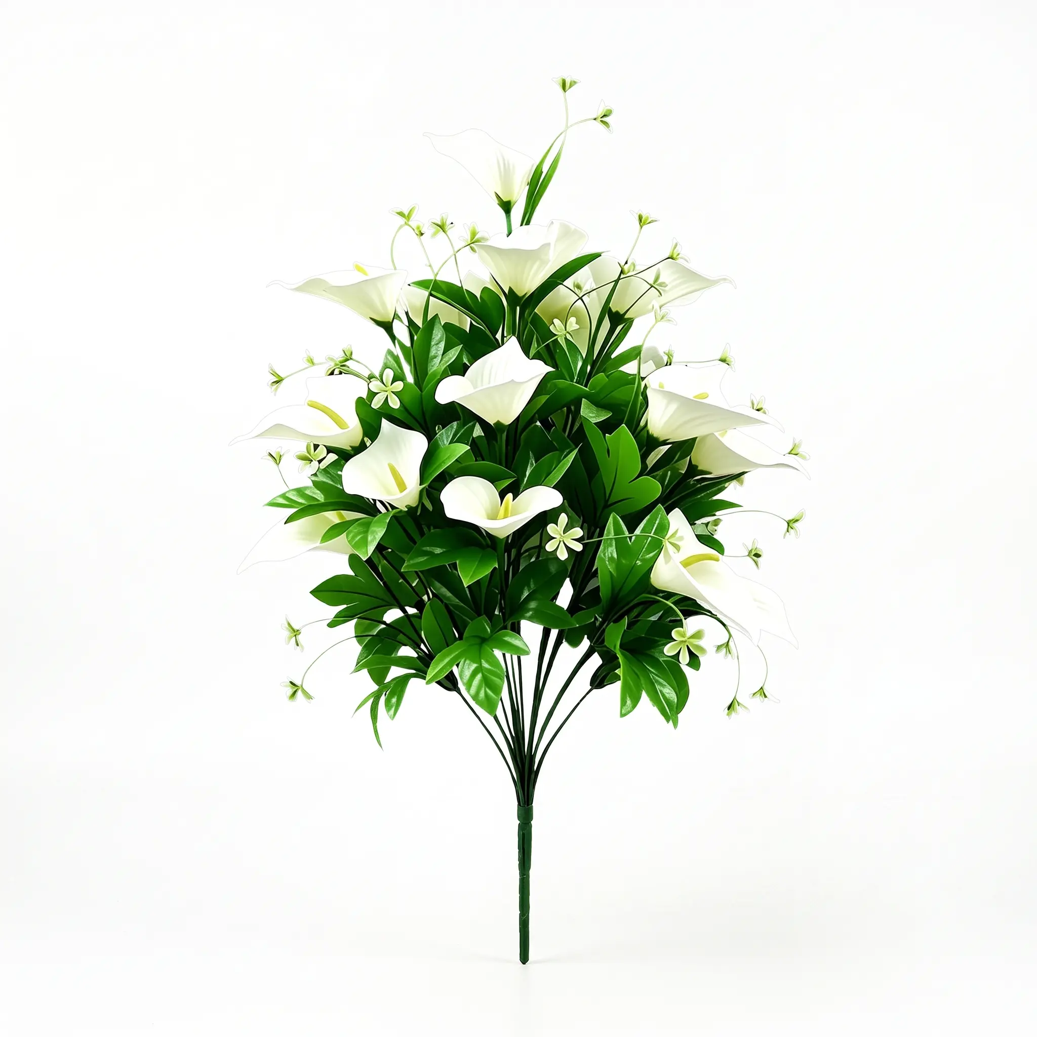 Artificial White Calla Lily Bouquet – 18 Heads, 20" Tall, Lifelike Silk Flowers, No-Water Floral Decor for Home, Office, Wedding & Indoor/Outdoor Display flower plant
