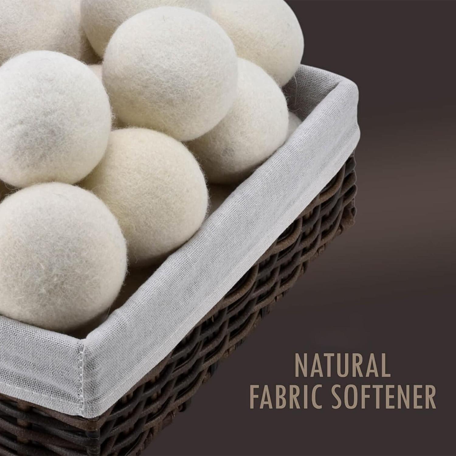 【FaddishDeal】6PCS Natural wool drying ball. Natural soft fabric, reusable, reduce wrinkles and save drying time, anti-static。 Laundry Springtok