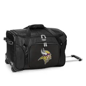 Football Fan Shop Officially Licensed NFL Minnesota Vikings 22" Wheeled Duffel Bag