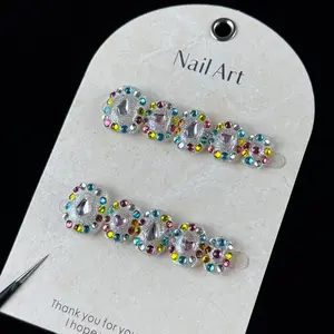 10pcs high-end Cute and niche style, hand-painted circular colored diamonds, dazzling silver cat's eye effect handmade fake nails, Suitable for daily office use, for wearing during work hours, for enjoying music at festivals or in bars during leisure time