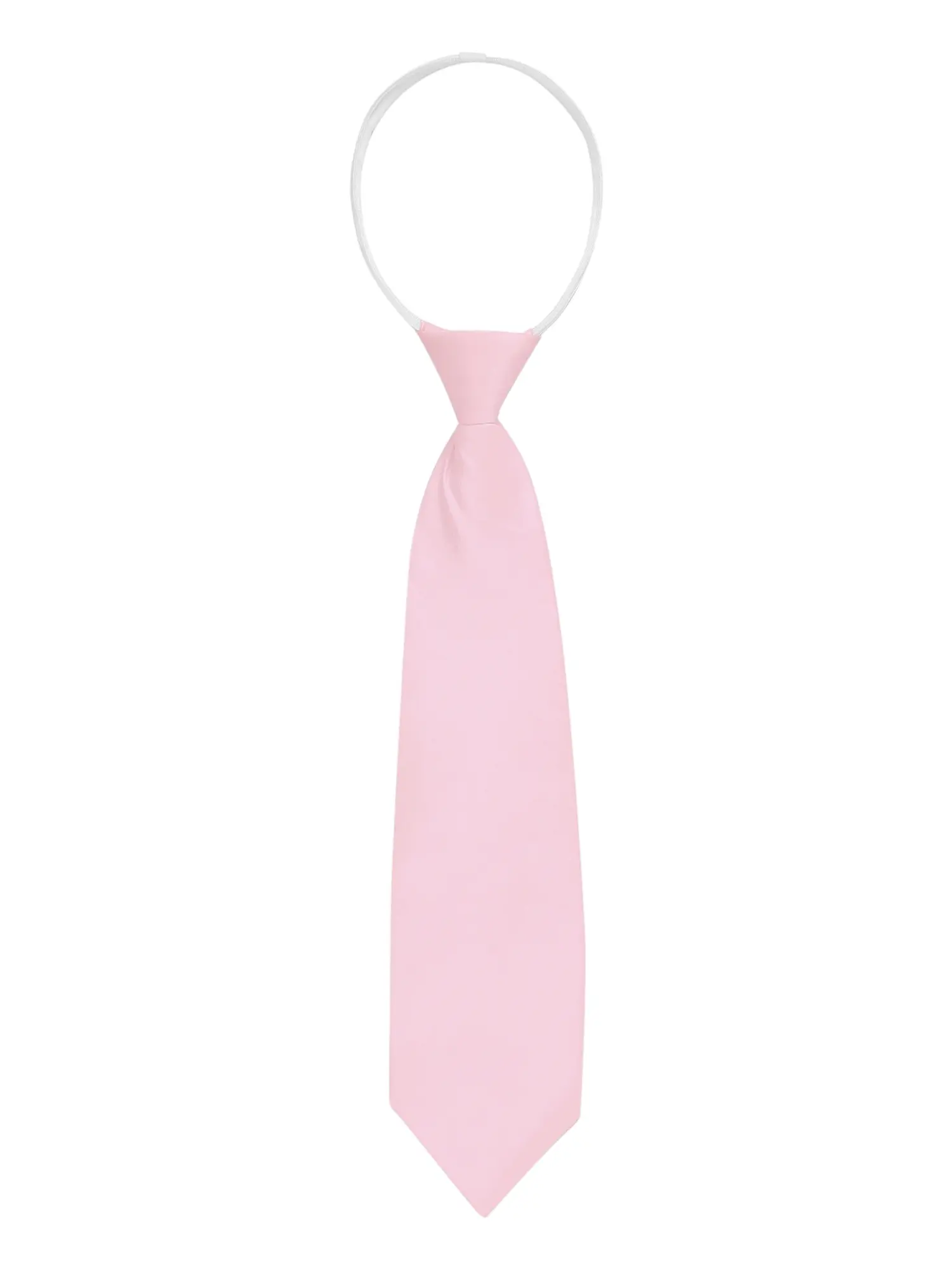 INSPIRE CHIC Men's Pre-Tied Zipper Solid Color Formal Casual Adjustable Tie