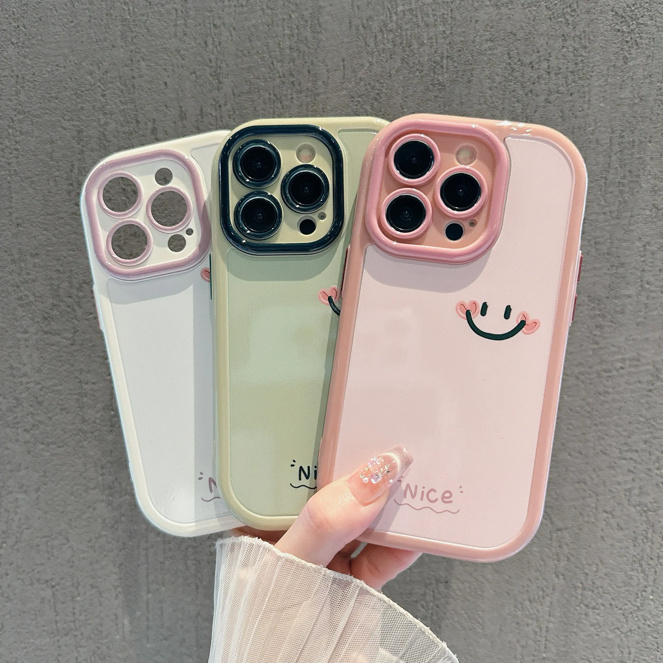 1PC Hybrid Shockproof Phone Case with TPU Bumper & Hard PC Back for iPhone 17/16/15/14/13/12/11 Pro Max, Plus DLNYK015&016&017