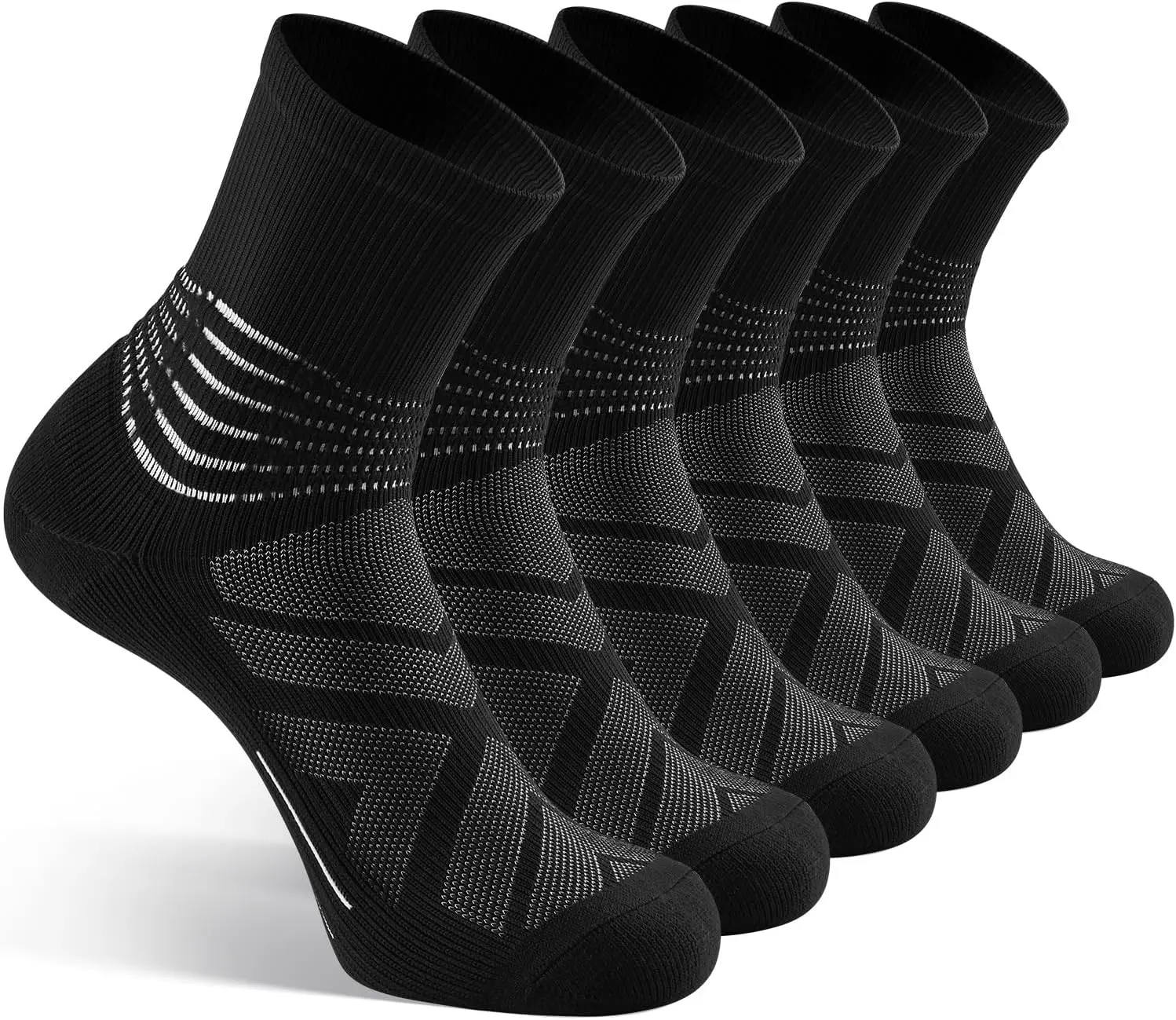 3-Pack Unisex Wicking Ankle Socks, Athletic Compression Support for Plantar Fasciitis, Running & Hiking, Compression Socks Women, Athletic Wear