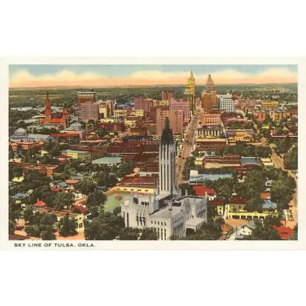 Skyline Of Tulsa Vintage Postcard