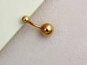 Titanium Belly Button Ring, 14G Rose Gold Belly Ring, Dainty Belly Piercing Jewelry, Minimalist RoseGold Belly Ring, Navel Piercing Jewelry.
