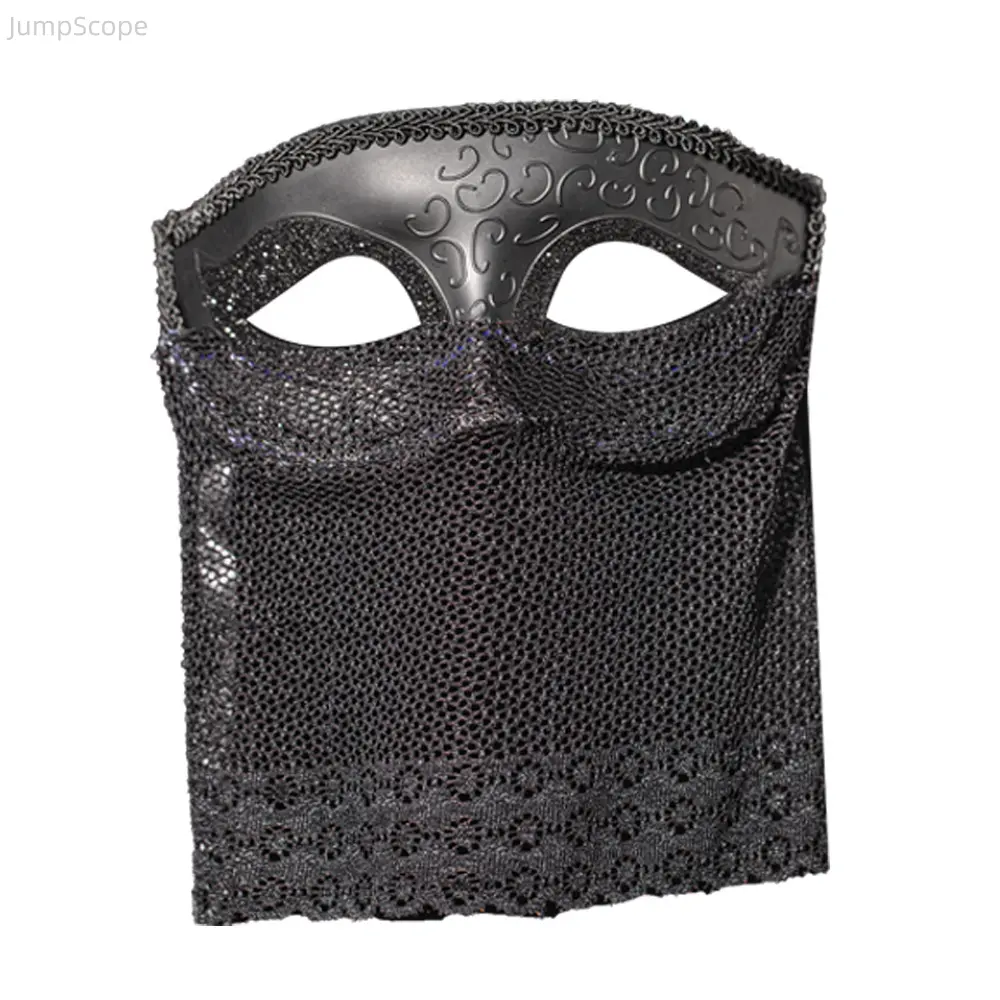 Men's Vintage Venetian Half-Face Masquerade Mask with Black Veil, Indoor Recreation Accessories for Halloween, Party Events, Venice Mask, Face Mask
