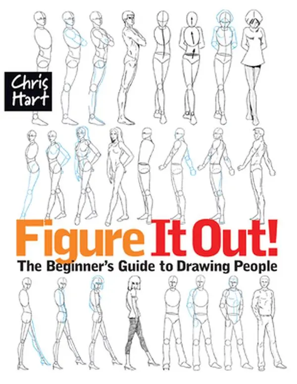 USED Book - Figure It Out!: - The Easy Way to Draw Natural Looking Figures and Faces Step by Step by Hart, Christopher (Paperback) - english
