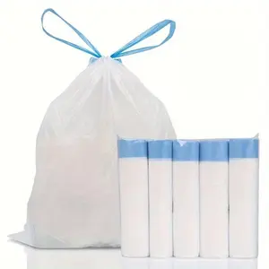 15-18 Gallon Drawstring Trash Bag, 100/200/500pcs Durable Thick Trash Bag, Extra Large Trash Can Liner for Home Kitchen Office Lawn Business Use Sturdy Trash Bags, Trashbags