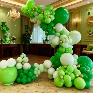 111pcs St. Parluth Lucky Balloons, 51/18/10/5inch Green Gold Balloons, for St. Patrick's Day themed parties, St. Patrick's Day decorations, Graduation Celebration, Valentine's Day Party Surprise, Balloon Garland, Balloon Arch Kit