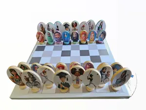 Themed 3D Printed Chess Sets - Dog, Cat, or Children Designs 3D Printed