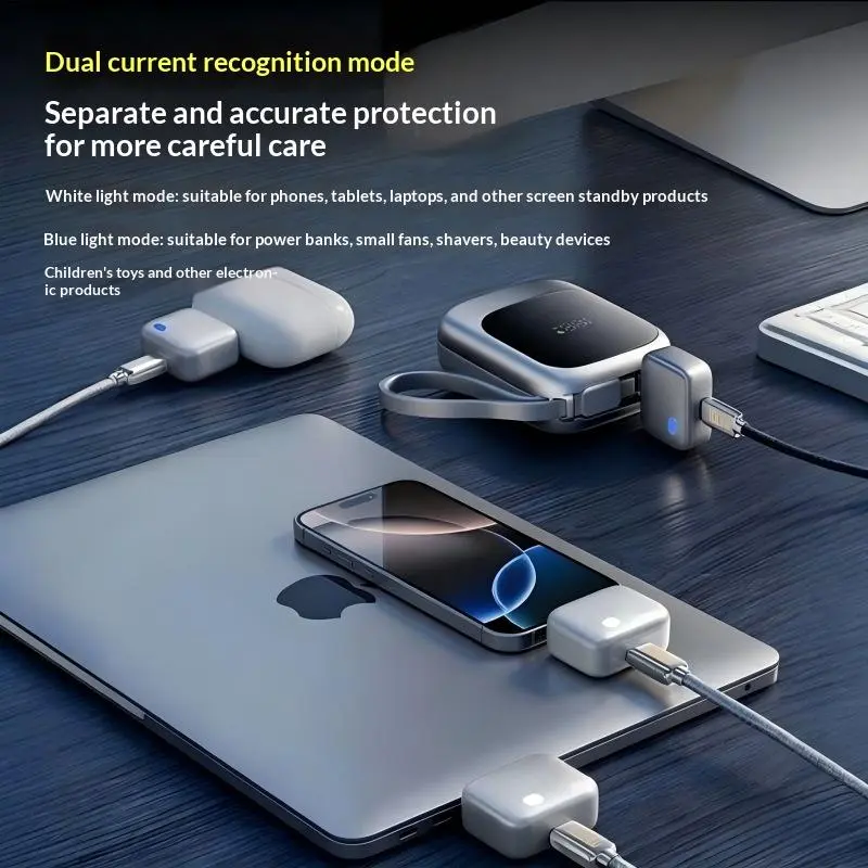AI-Recognition Automatic Power-Cut Separator, Fully Charged Electrical Push Button Switch Accessory for Home Improvement