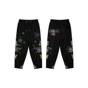 TCH - B "Coming Home" Panda Rhinestone Joggers – Must-Have Baggy Fit for Spring /Summer Streetwear Trend