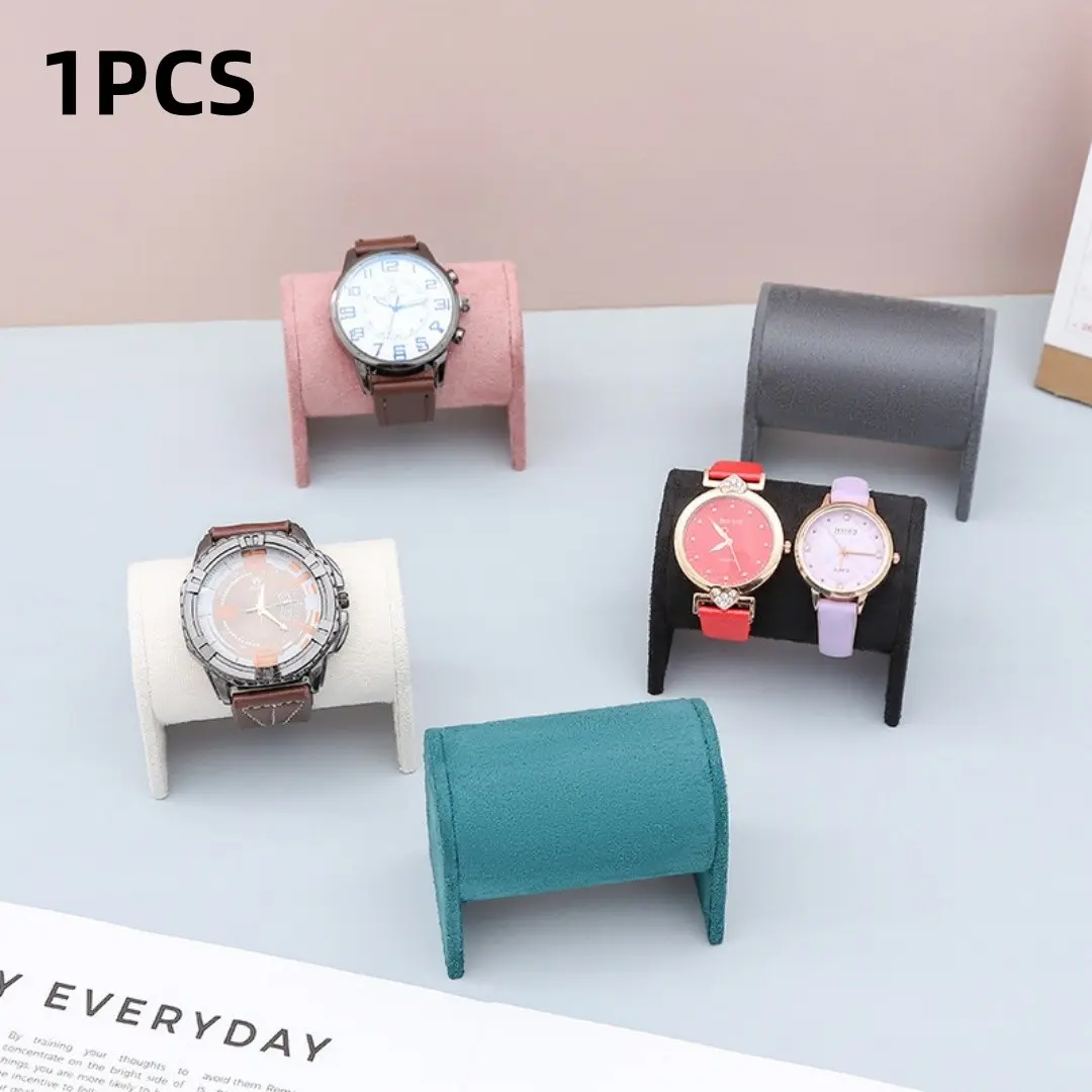 Multifunctional Small Pillow Watch Display Stand, Counter Bracelet Velvet Showcase Prop, Leather Headband Sponge Bracelet Holder, Jewelry Organizer
