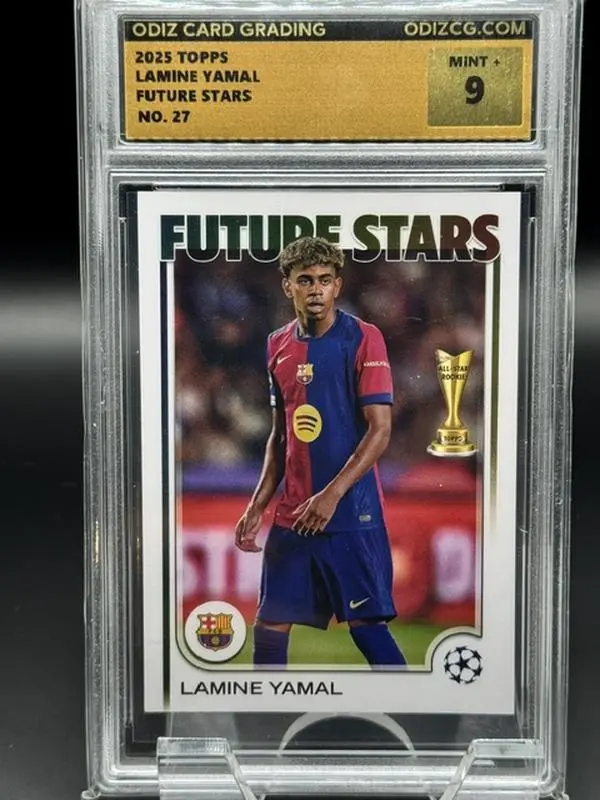 2025 Topps Lamine Yamal Future Stars Soccer Card #27 Graded Mint 9