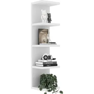 5 Tier Lack Floating Shelf, White Wall Shelf Unit,Display Shelf