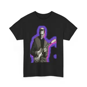 Frankenstein with Guitar Cotton Tee