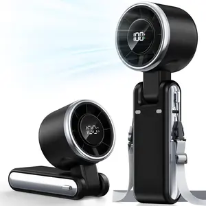 Portable Handheld Turbo Fan, 5 Gear Wind,4000mAh Battery Operated, Up to 10 Working Hours, 3 IN 1 Hand Fan Rechargeable for Outdoor Activities, Travel, Working fathersdaygift