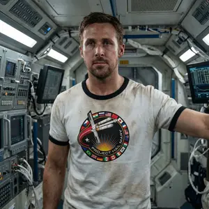 Project Hail Mary Shirt Ringer Tee Mission Patch