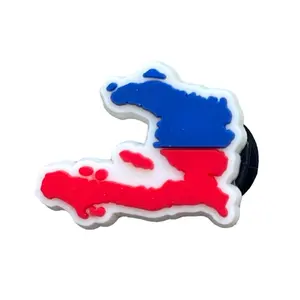 Haiti Flag Map Shoe Charm