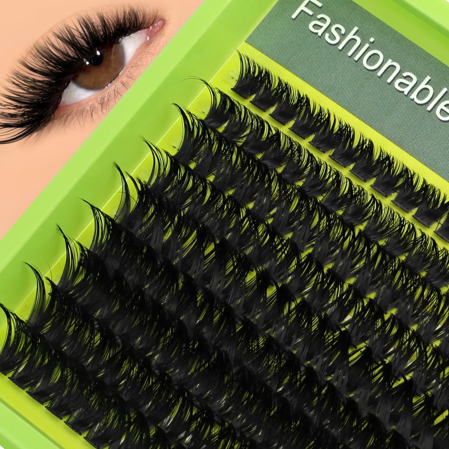 GROINNEYA 9 Rows Individual Lashes 8-22mm Manga Cluster Eyelashes D Curl Soft False Eyelash 5D Wispy Eyelash Clusters Volume Spiky Faux Mink Eyelashes Single Lashes DIY, Fluffy False Eyelashes, Suitable For Holiday Party & Date, Enhance Makeup