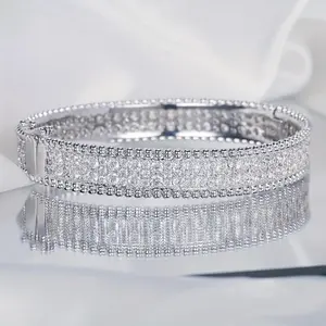 ​​Full Pave CZ Eternity Bangle & Ring Set Sterling Silver Stackable Jewelry Christmas Birthday Gift for Her gifr box ready
