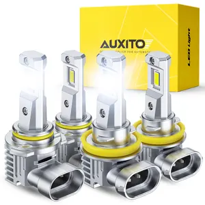 AUXITO 9005 9006 9007 9008 H13 H11 H10 H4 H7 H15 H1 LED Headlights Bulbs Combo,30000LM 6500K Cool White,70,000Hrs Long Service Life,High/Low Beam Bulbs,Fog Lights, CANBUS Ready,No Flickering ,IP68,Plug N Play
