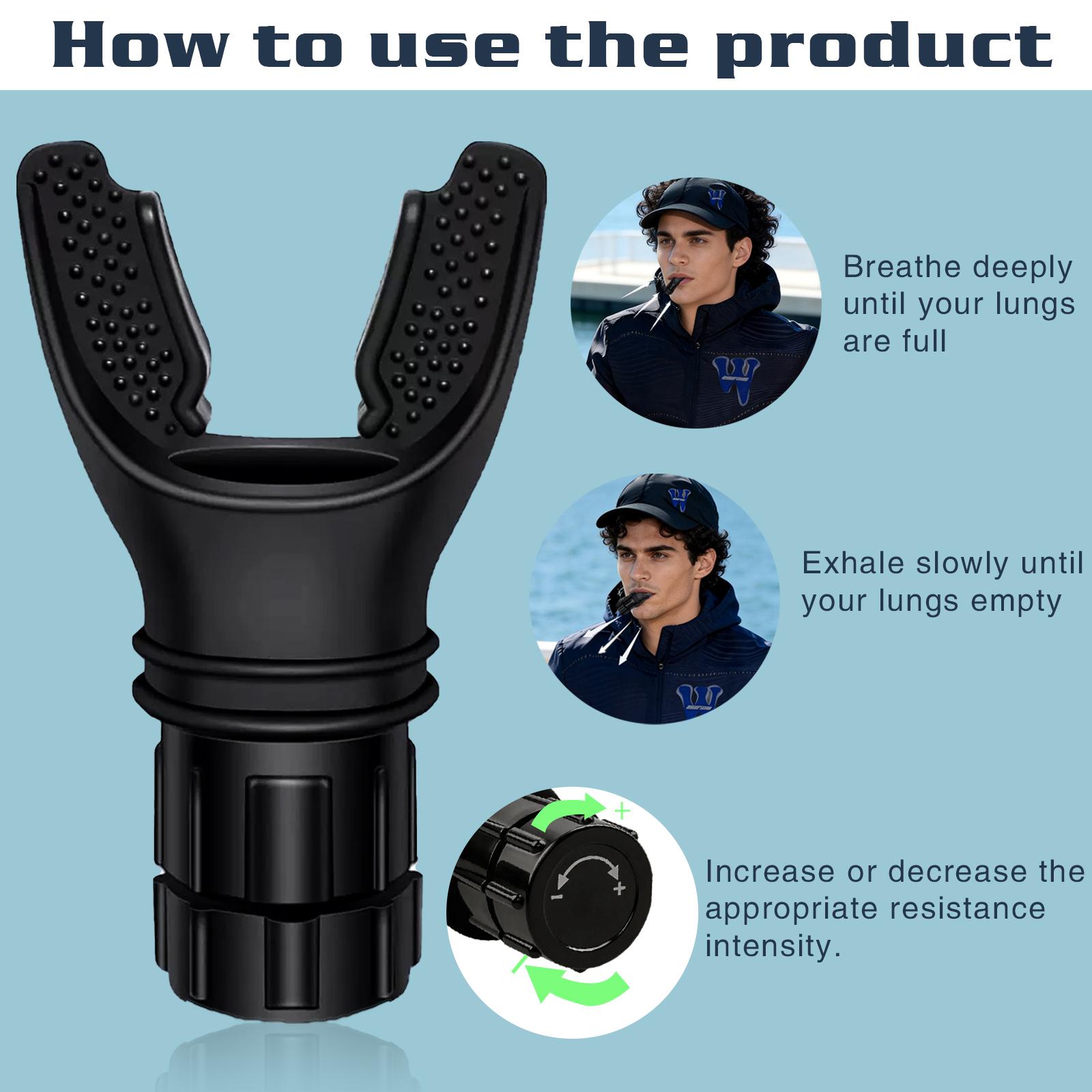 Portable breathing exercise device for lungs, Breathing trainer with Resistance Adjustable, Lung Trainer with excellent quality silicone, Improve Breathing Capacity and Endurance,Easy to Clean and Use,Father's Day Gift Portable breathing exercise device for lungs, Breathing trainer with Resistance Adjustable, Lung Trainer with excellent quality silicone, Improve Breathing Capacity and Endurance,Easy to Clean and Use,Father's Day Gift