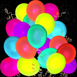 110 Pack Colored UV Neon Balloons Glow Balloons Neon Party Decorations Glow in the Dark Party Supplies Balloons Black Light Neon Latex Fluorescent Balloons for s Birthday Glow Party Decoration