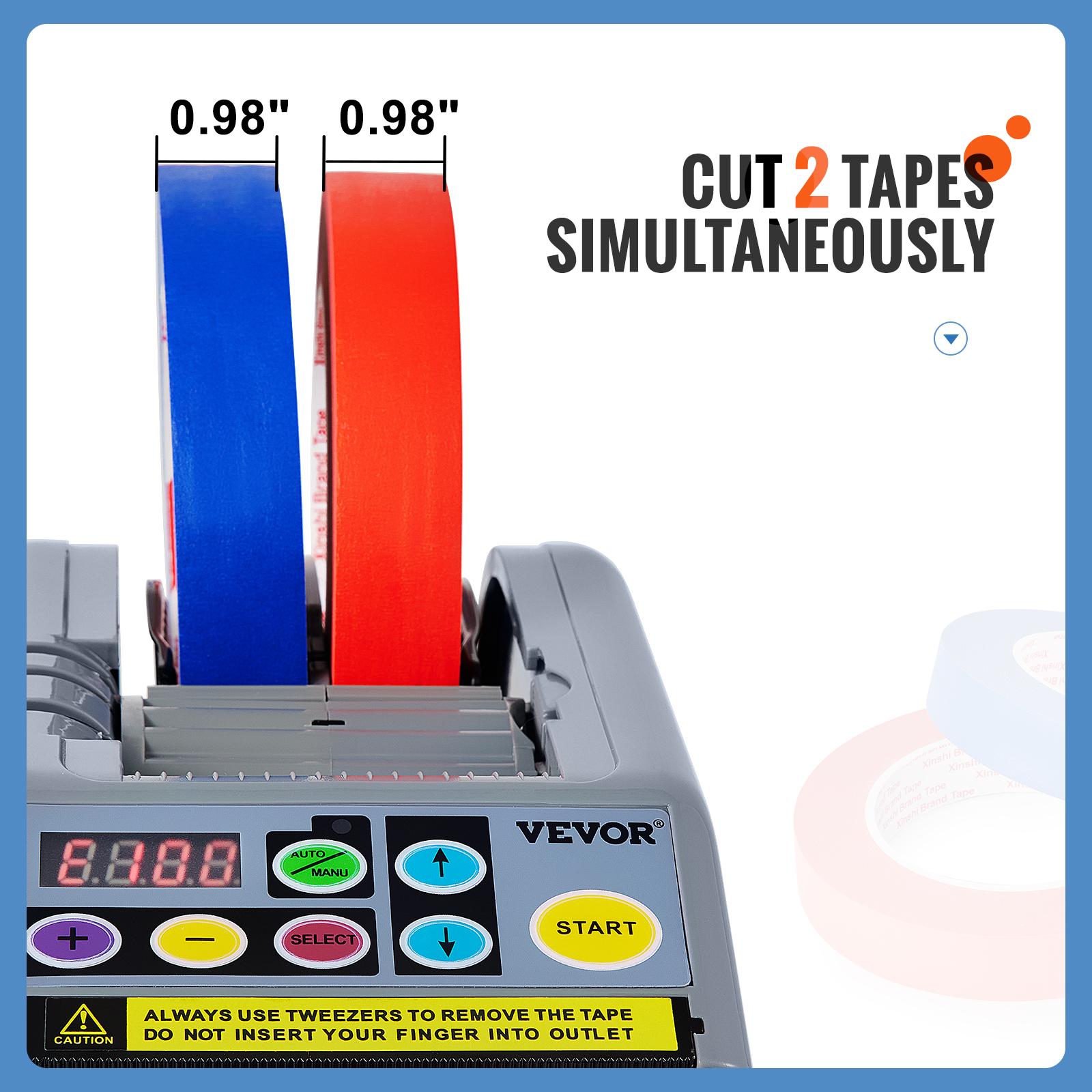 VEVOR Automatic Tape Dispenser Adhesive Electric Tape Cutter Packaging Machine Tape Cutting Machine 6-60mm Tape Width