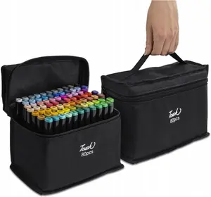 80-pcs Alcohol Markers Set with High-Quality Ink and Ergonomic Design | Touch 80 Colors Marker Pens | 80 PCS Dual Tip Art Markers Set