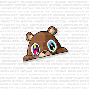 Kanye bear car sticker