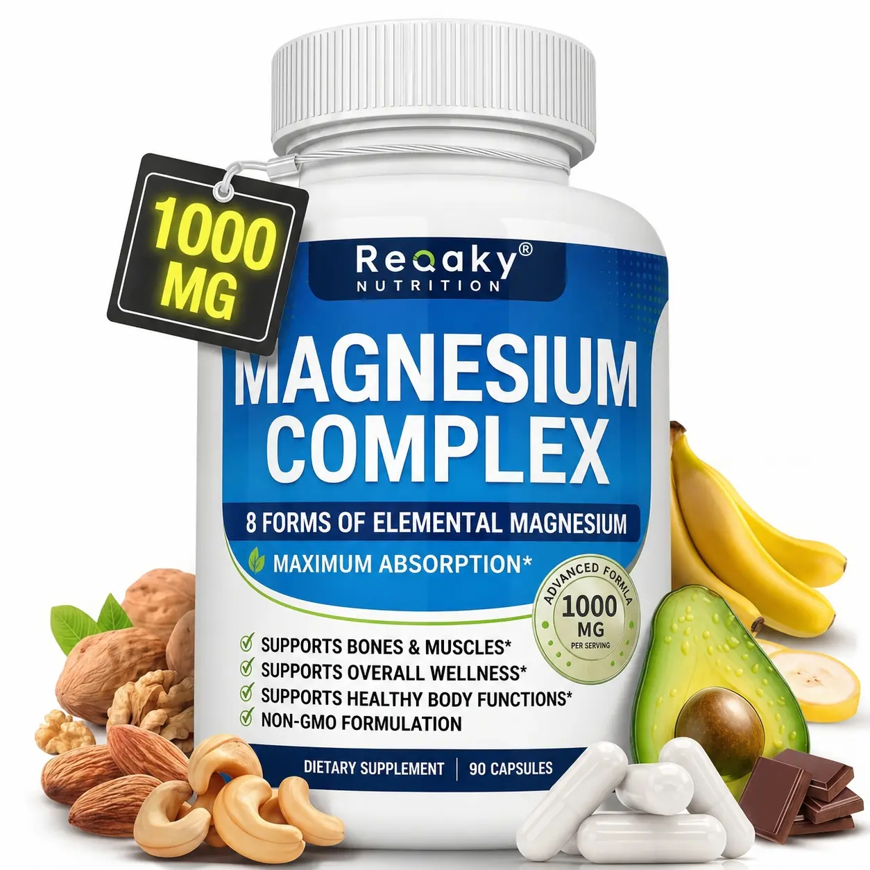 Magnesium Complex 8 Essential Magnesium Supplement 1000mg