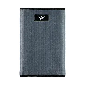 212 MAIN Men's RFID Wallet - Eco-Polyester Durable, Minimalist, Stylish Slim Front Pocket Anti-Tracking Fashion Flexible Wallet with Card Storage, Solid Grey Model 1175, Anti-Tracking Men's Wallets