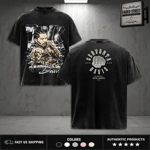UFC GERVONTA TANK DAVIS Vintage Washed Cotton Graphic tee, Graphic t-shirts, oversized tshirt – Champion Fighter Gift, Gift for fan