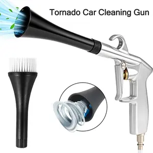 Tornado Car Cleaning Gun Dry Cleaning Gun High Pressure Blower Gun Car Wash Gun 0.4Mpa-10Mpa Air Blow Gun with Nozzle & Brush,Works with Air Compressor, Dust Blowing, Car Interior Detailing Cleaning Tools