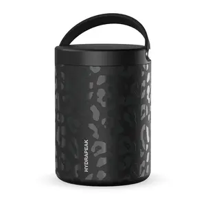 32oz Stainless Steel Vacuum Insulated Food Jar| For Hot And Cold  Wide Mouth Leak-proof Soup Adults 10 Hours 16 Cold(black Leopard)