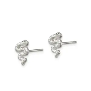 Silver Snake Earrings