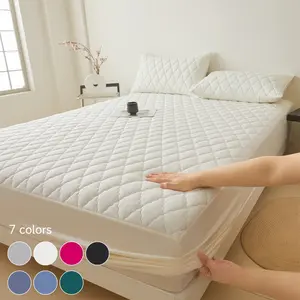 2/3 Piece Waterproof Mattress Protector, Fitted Sheet & Set with Deep Pocket  Soft Noiseless Breathable Stain-Resistant Bed Cover, Machine Washable, Includes Pillowcases for Bedroom, Guest Room, Dorm, Kids, Pets, Elderly, Waterproof Mattress Pad