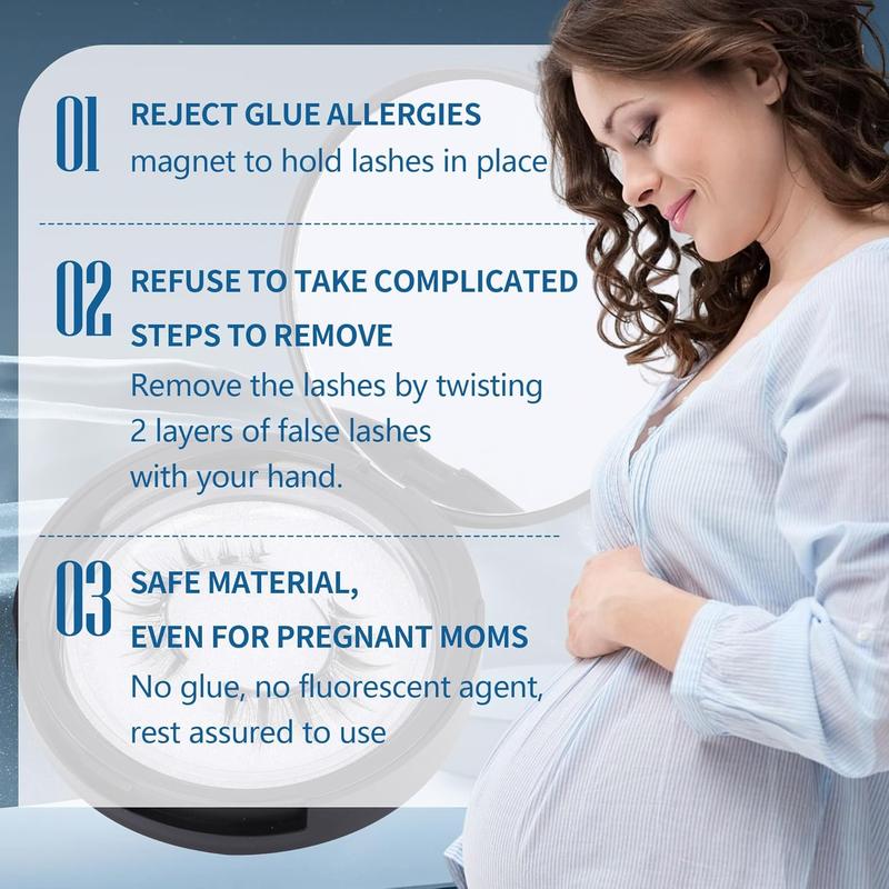 ALICROWN Magnetic Eyelashes Manga Natural Lashes Magnetic No Glue Needed Anime Eyelashes Strip Wispy False Eyelashes Magnetic Eye Lashes with Applicator Durable 1 Pair