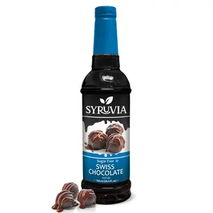 Syruvia Sugar-Free Swiss Chocolate Syrup, 25.4 fl oz – Premium 0-Calorie Coffee Flavoring, Kosher & Gluten-Free. Great for Drinks, Shakes & Desserts
