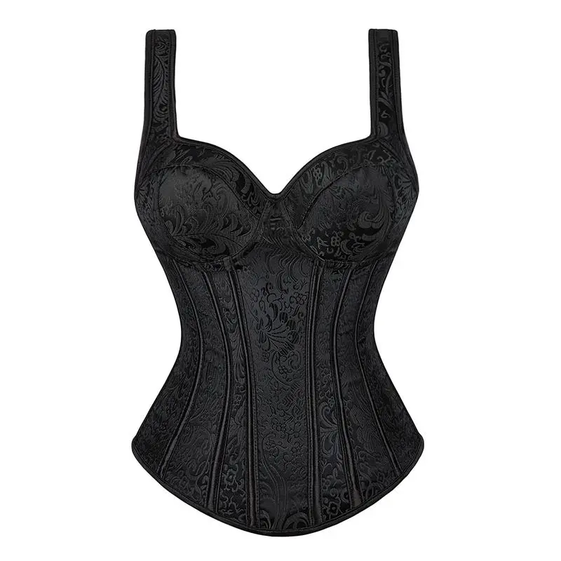 Overbust Mardi Gras Corset Tops for Women Going Out Gothic Jacquard Shoulder Straps Tank Overbust Corset Bustiers 1569 Skirts Party Cosplay Girls Halloween Womenswear Comfort Skinny Corset Body Shapewear Does not apply