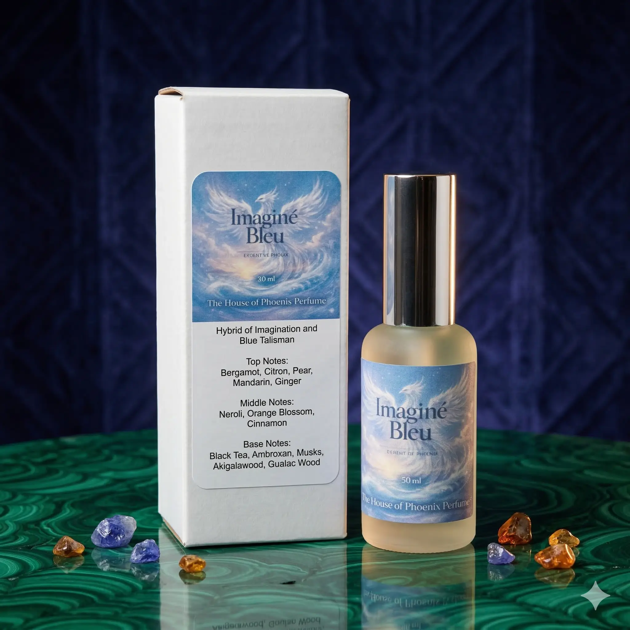 Imagine Bleu Extrait De Parfum 50ML Unisex by The House of Phoenix Floral Woody Fragrance Fragrance Citrus Daily Summer Fragrance Fragrance Citrus