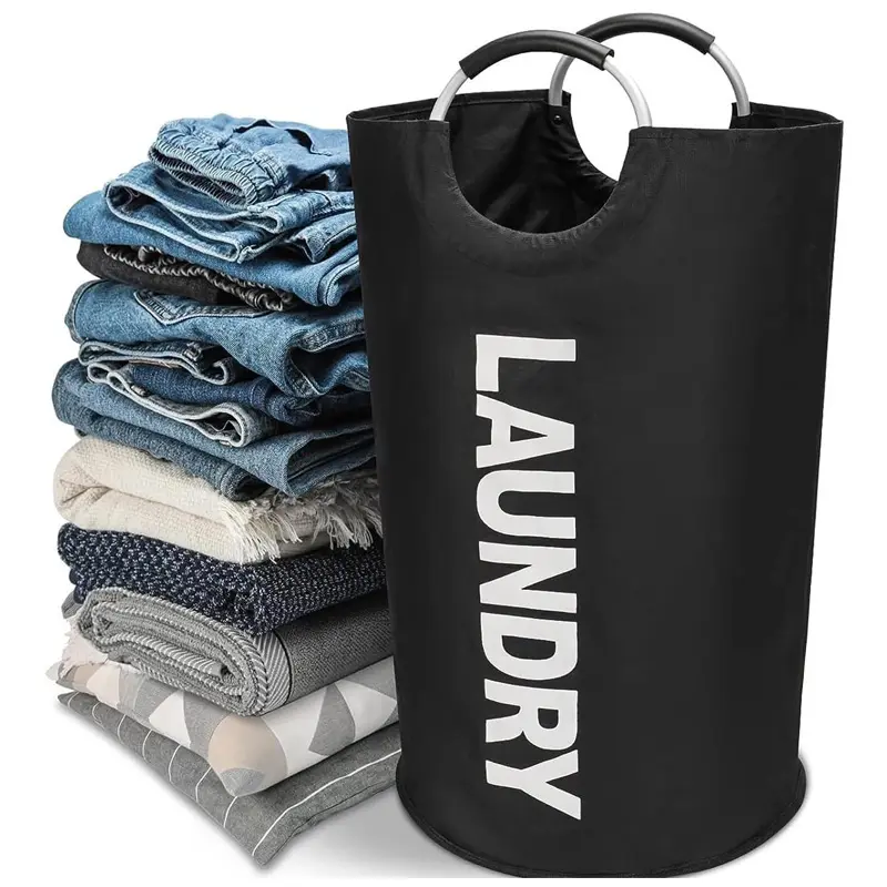 Classic Collapsible Laundry Basket - Foldable, Recyclable, Waterproof Home Organization Storage Basket for Women's Clothes Sorting, Single Compartment, Individual Pack