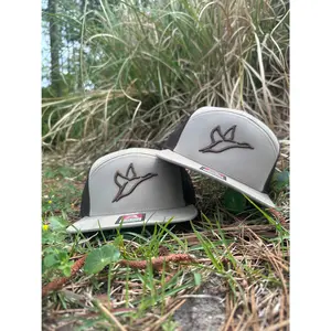 Combat Waterfowl Logo Hats - 7 Panel Brown/Khaki