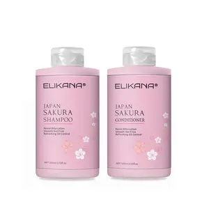 Cherry Blossom Shampoo & Conditioner Set，Contains collagen, vitamins, and argan oil, to provide deep moisturization for hair, making it thicker. The nourishing formula promotes scalp health, making hair softer and smoother, suitable for daily use.